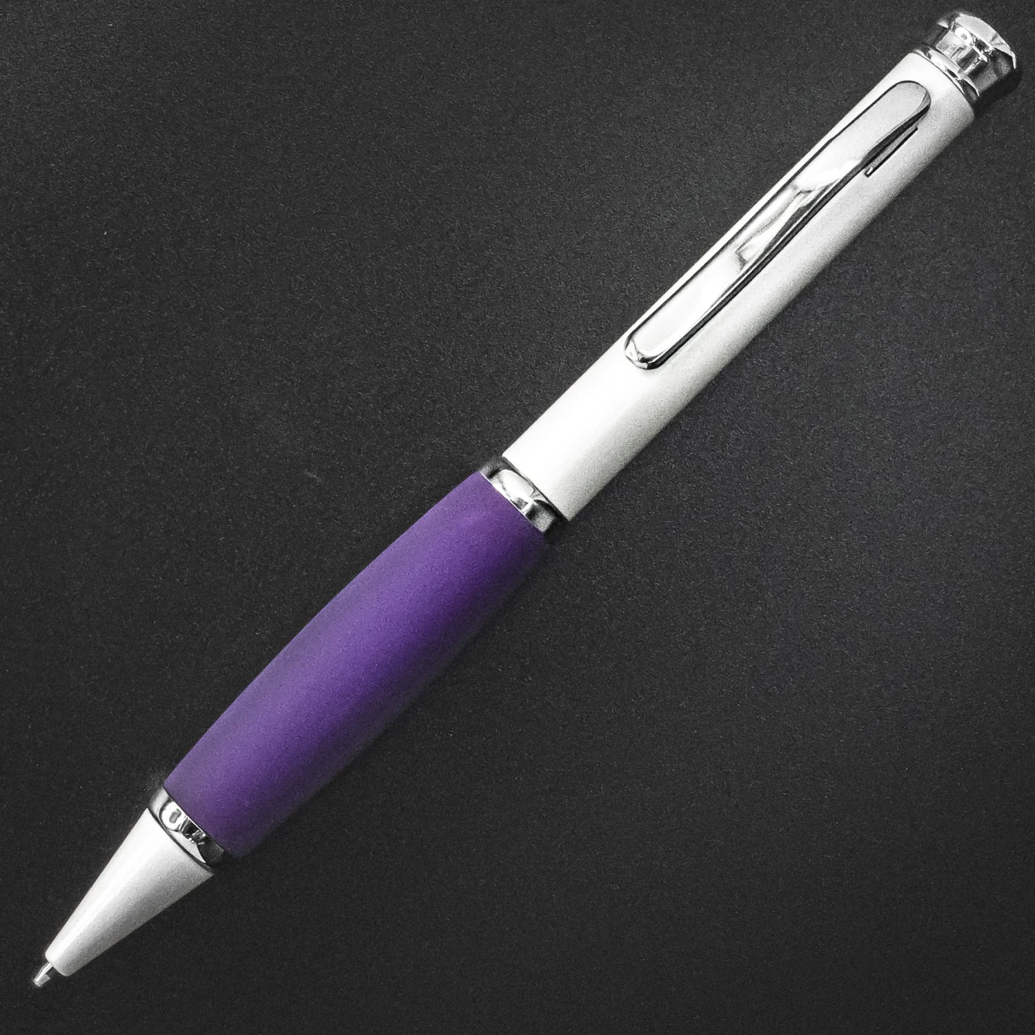 Budget โ Pen Savings Executive Metal Ballpoint Pen, Pearl White & Purple โญ