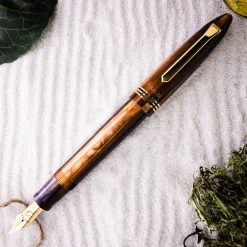 Budget 😀 Tibaldi Bononia Seilan Purple Resin Fountain Pen, Gold Trim ⌛