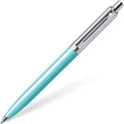 Cheap 🛒 Sheaffer Sentinel Ballpoint Pen, Aqua & Chrome 🧨