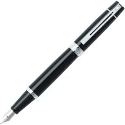 Outlet 🌟 Sheaffer 300 Glossy Black With Chrome Trim Fountain Pen, Medium 💯
