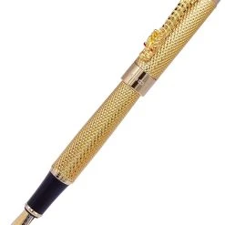 Promo ✔️ Jinhao Golden Dragon Fountain Pen, 18K Gold Plated Nib, Fine 🎁