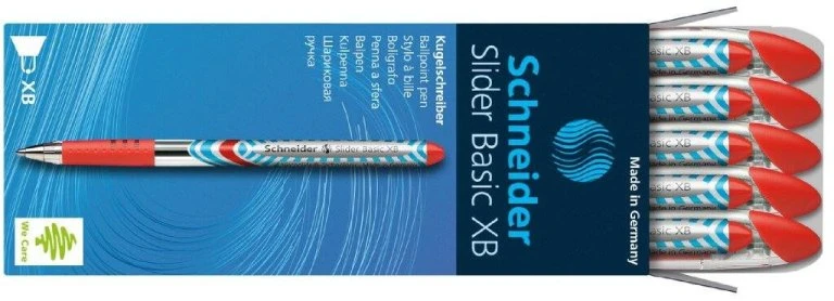Wholesale ๐ Schneider Slider Basic XB Ballpoint Pens, 10 Pack, Red, Extra Bold ๐ฏ