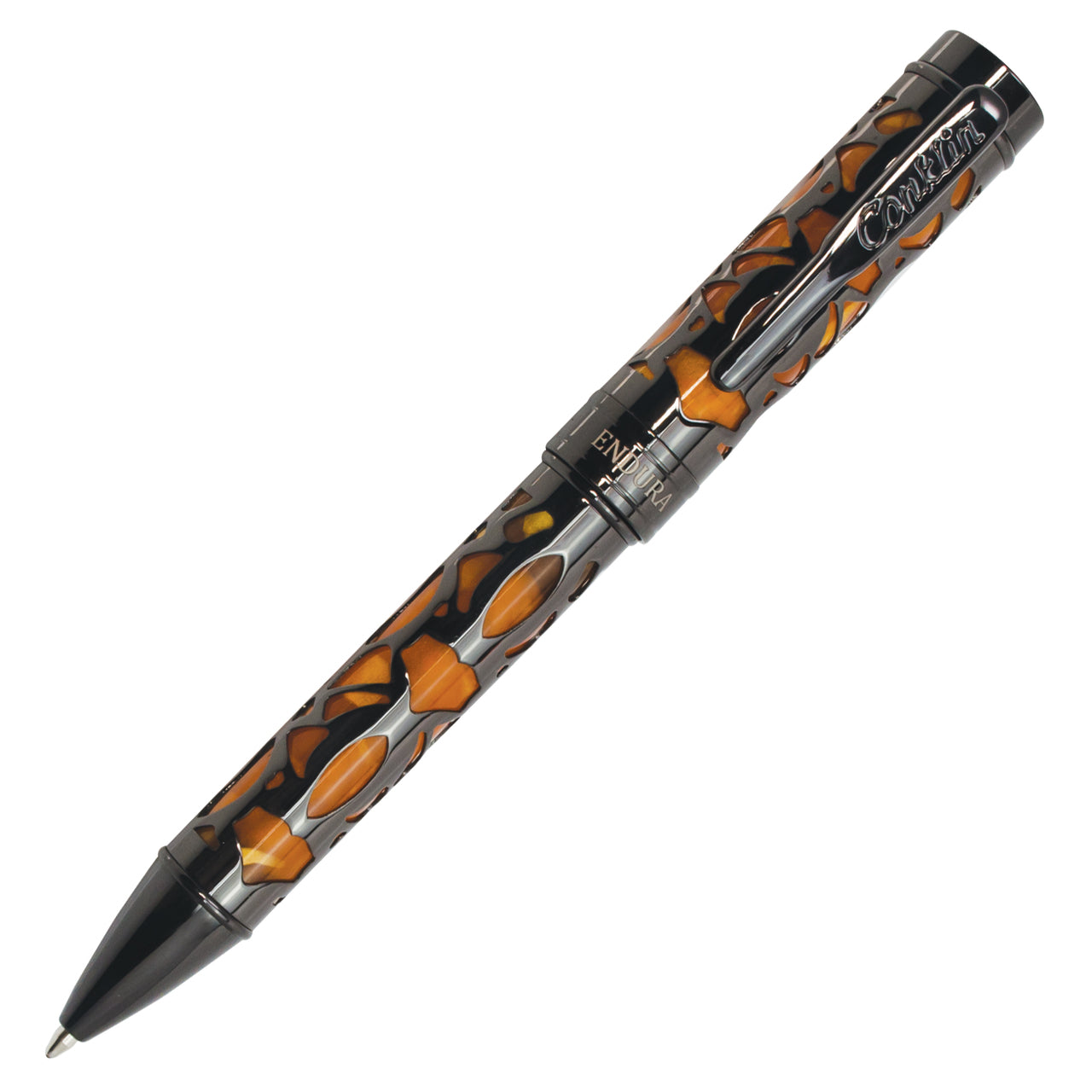 Wholesale ???? Conklin Endura Deco Crest Ballpoint Pen, Orange & Gunmetal ???? 1 Wholesale ???? Conklin Endura Deco Crest Ballpoint Pen, Orange & Gunmetal ????