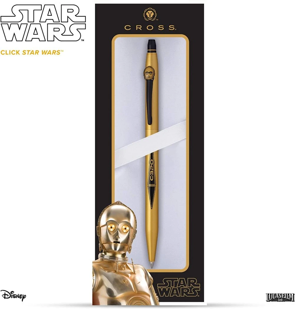 Top 10 ๐งจ Cross Click Star Wars Rollerball Pen, C-3PO, Metallic Gold & Black ๐ - Image 2