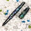 Budget 🌟 Monteverde Super Mega Limited Edition Abalone Rollerball Pen, Gunmetal Trim 😀
