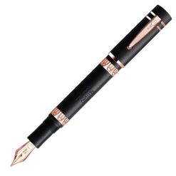 Best deal ???? Nettuno 1911 Fountain Pen, Black Sands With Rose Gold Trim, Medium Nib ????