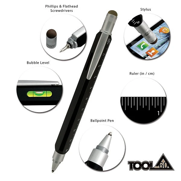 Best Sale ๐ Monteverde Tool 60 Ballpoint Pen & Stylus, Midnight Black ๐คฉ - Image 2