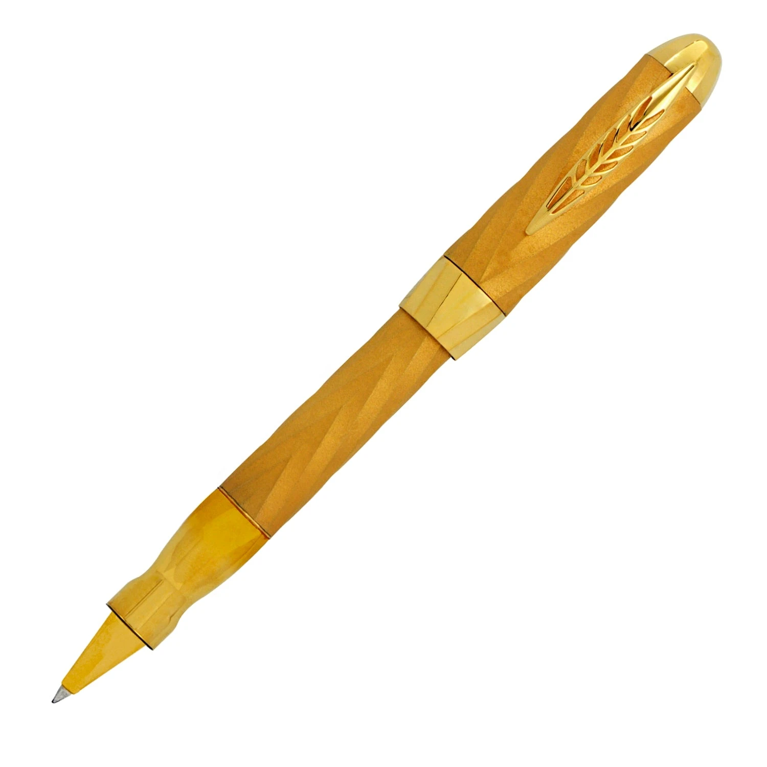 Outlet 🛒 Pineider Matrix Jewelers Limited Edition Sterling Silver Rollerball Pen, Yellow Gold Plated ✨