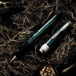 New ???? Pineider Arco Desert Beetle Rollerball Pen, Green & Black ????
