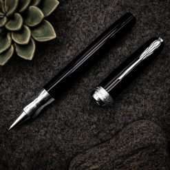 Outlet ???? Pineider La Grande Bellezza Gemstone Rollerball Pen, Stone Black ????