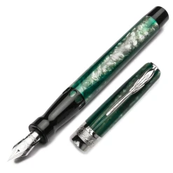 Coupon 👏 Pineider Arco Desert Beetle Fountain Pen, 14k Nib, Green & Black 😍
