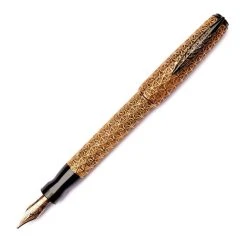 Wholesale 🥰 Pineider LE Psycho Sterling Silver Fountain Pen, Yellow Gold 🧥 Coated, Fine Nib 🥰