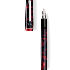 Discount ✨ Tibaldi N60 Ruby Red Resin Fountain Pen, Palladium Trim, Broad Nib 🎉