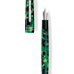 Budget 🧨 Tibaldi N60 Emerald Green Resin Fountain Pen, Palladium Trim, Extra-Fine Nib ⭐