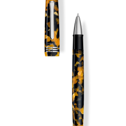 Budget ???? Tibaldi N60 Amber Yellow Resin Rollerball Pen, Palladium Trim ❤️
