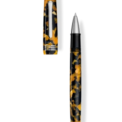 Budget 🎁 Tibaldi N60 Amber Yellow Resin Rollerball Pen, Palladium Trim ❤️