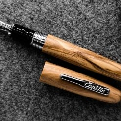 Hot Sale π Conklin All American Limited Edition Olive Wood Fountain Pen, Chrome Trim π