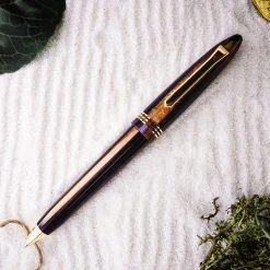Wholesale ✨ Tibaldi Bononia Seilan Purple Resin Ballpoint Pen, Gold Trim 😀