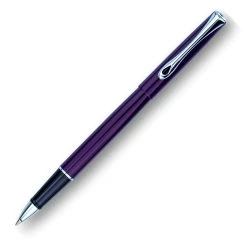 Brand new 👍 Diplomat Traveller Rollerball Pen, Deep Purple & Chrome 🎉