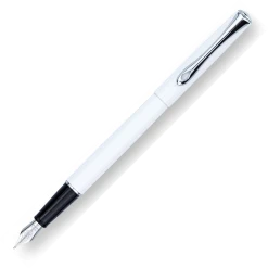 Flash Sale ⌛ Diplomat Traveller Fountain Pen, Snow White & Chrome 🥰