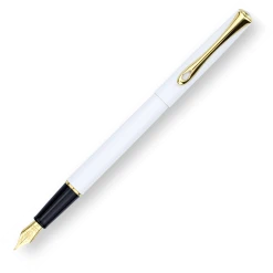 Best Pirce โ Diplomat Traveller Fountain Pen, Snow White & Gold ๐ฅ