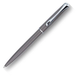 Promo 🥰 Diplomat Traveller Ballpoint Pen, Taupe Grey & Chrome 🌟