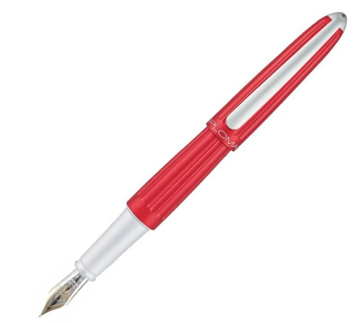 Promo 💯 Diplomat Aero Red Fountain Pen, Medium Nib, 14kt Gold 😉