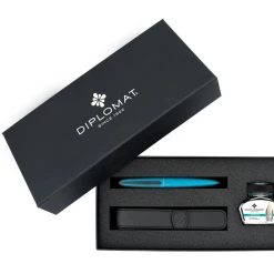 New 🔔 Diplomat Aero Fountain Pen Gift Set, Turquoise 🛒