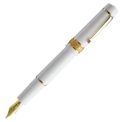 Cheap 🥰 Maiora Mytho Dama Fountain Pen, Polished White & Gold 🔔