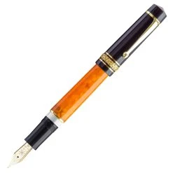 Top 10 🔥 Maiora Mytho K Origine Fountain Pen, Polished Black, Orange & Gold, Medium 14K Nib 🤩