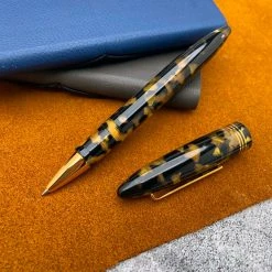 Budget ⭐ Tibaldi Bononia Rollerball Pen, Black & Gold, 18K Gold Plated Trim 🥰