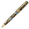 New 🔔 Maiora Alpha Ercolano Fountain Pen, Blue And Brown Resin, Gold Accents 🥰