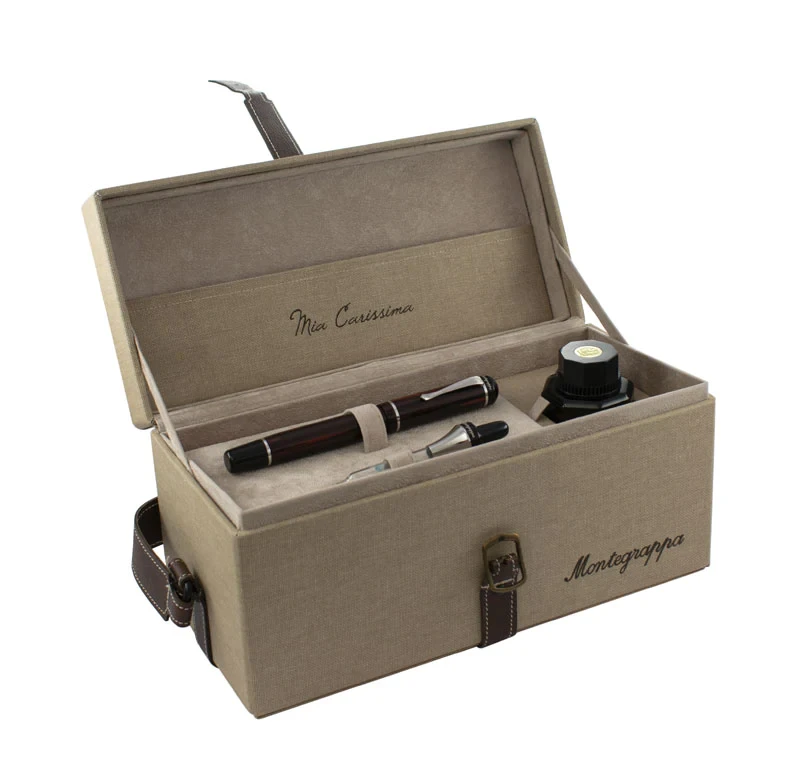 Wholesale ๐ฏ Montegrappa Limited Edition Mia Carissima Ebonite Fountain Pen, Brick Red โญ - Image 2