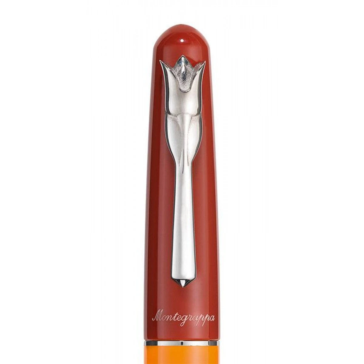 Cheap β¨ Montegrappa Team Fox Tulip Fountain Pen, Red & Orange β€οΈ - Image 2