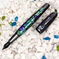 Coupon 🔔 Monteverde Limited Edition Super Mega Abalone Fountain Pen, Gunmetal Trim 😉