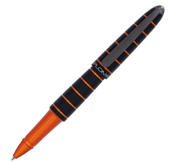 Promo โค๏ธ Diplomat Elox Ring Black/Orange, Rollerball Pen ๐ฏ