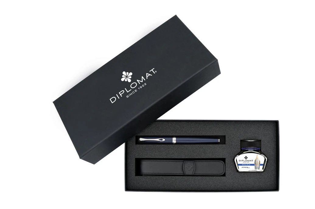 Promo β Diplomat Excellence A2 Fountain Pen Gift Set, Midnight Blue π€©