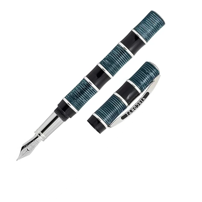 Promo โ Visconti Limited Edition Asia Bamboo Fountain Pen, Blue ๐ - Image 3