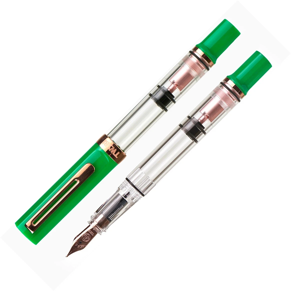 Wholesale ๐ฅ TWSBI ECO-T Fountain Pen & Ink Bottle Set, Royal Green & Rose Gold ๐งจ