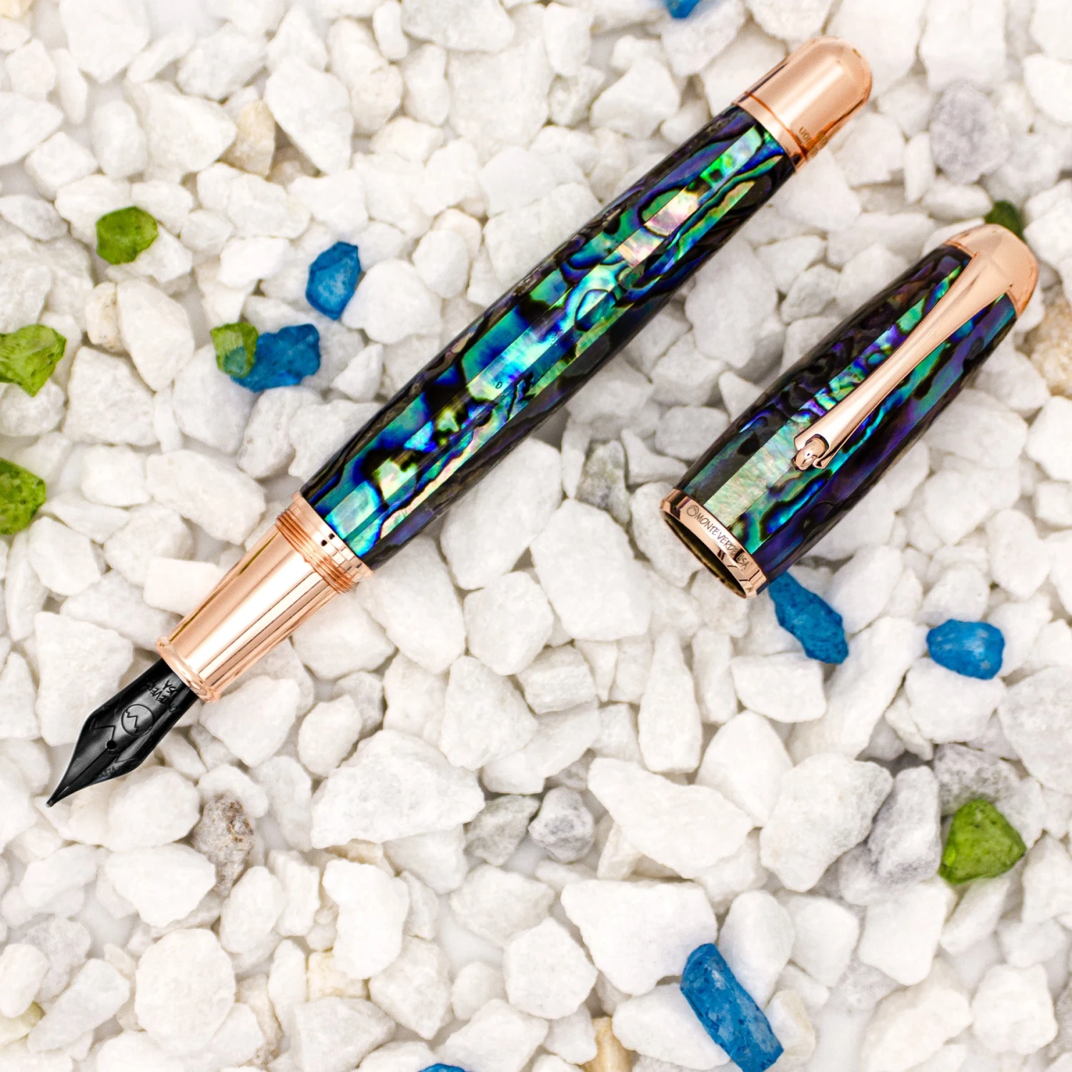 Best reviews of ✨ Monteverde Limited Edition Super Mega Abalone Fountain Pen, Rose Gold Trim 🛒