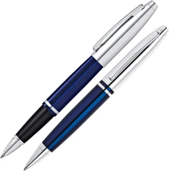 Top 10 😍 Cross Calais Rollerball & Ballpoint Pen Set, Blue & Chrome ⭐