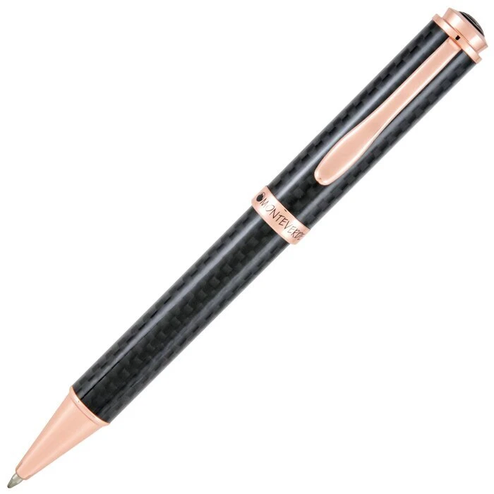 Hot Sale โญ Monteverde 20th Anniversary Innova Limited Edition Ballpoint Pen, Carbon & Rose Gold ๐
