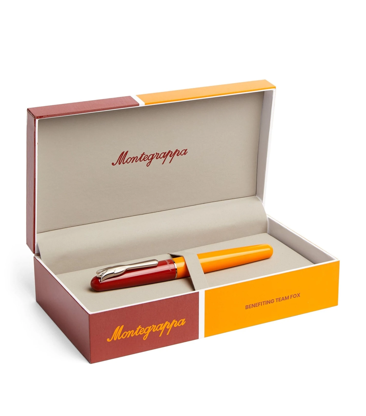 Cheap β¨ Montegrappa Team Fox Tulip Fountain Pen, Red & Orange β€οΈ - Image 3