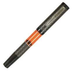 New 🔥 Conklin Carbon Fiber Stealth Word Gauge Fountain Pen, Orange 🛒