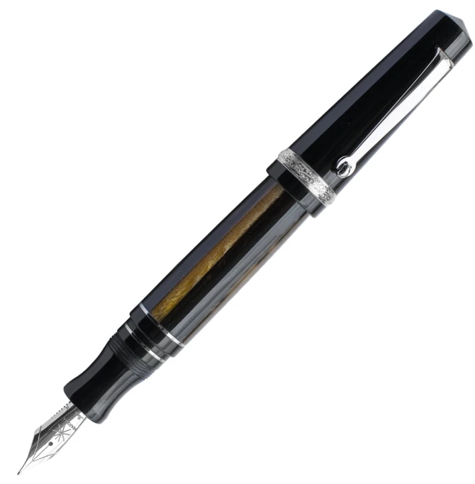 Best Pirce π Maiora Aventus Unica Fountain Pen, Black, Orange & Palladium π