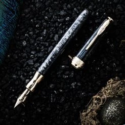 Deals 👍 Pineider LE La Grande Bellezza Fountain Pen, Coal Grey, 14K Quill Nib 👍