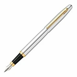 Promo 🧨 Sheaffer VFM Fountain Pen, Chrome & Gold, Medium Nib 💯