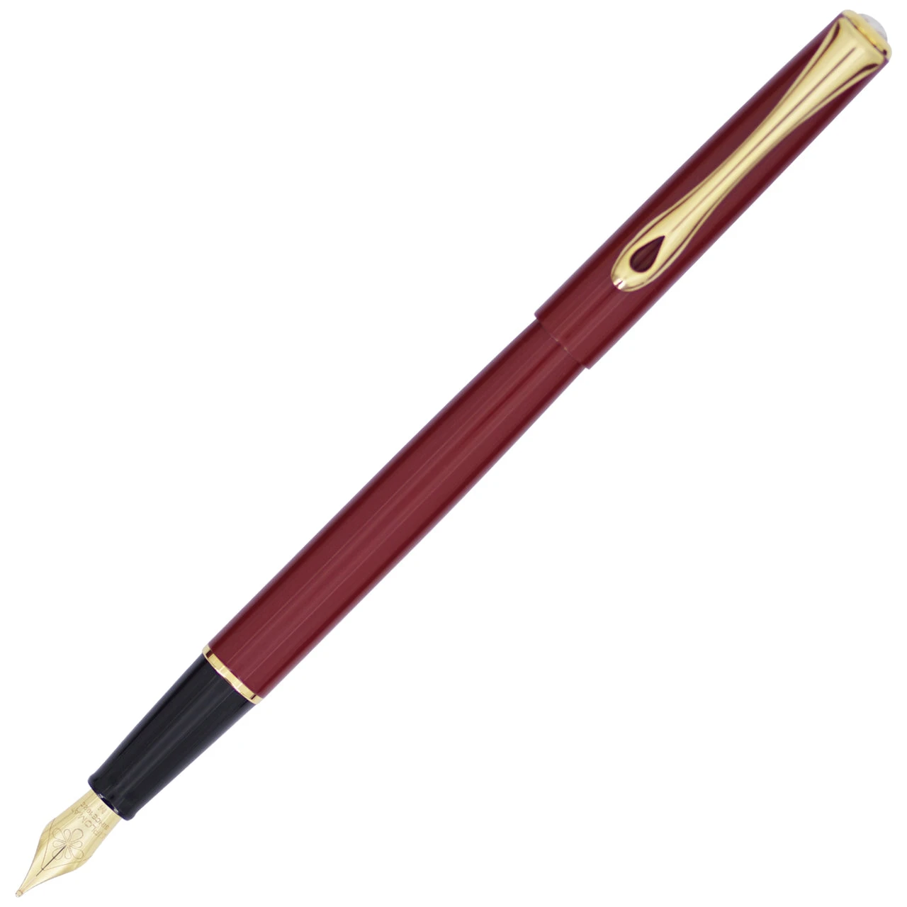 Cheapest β€οΈ Diplomat Traveller Dark Red & Gold Fountain Pen π―