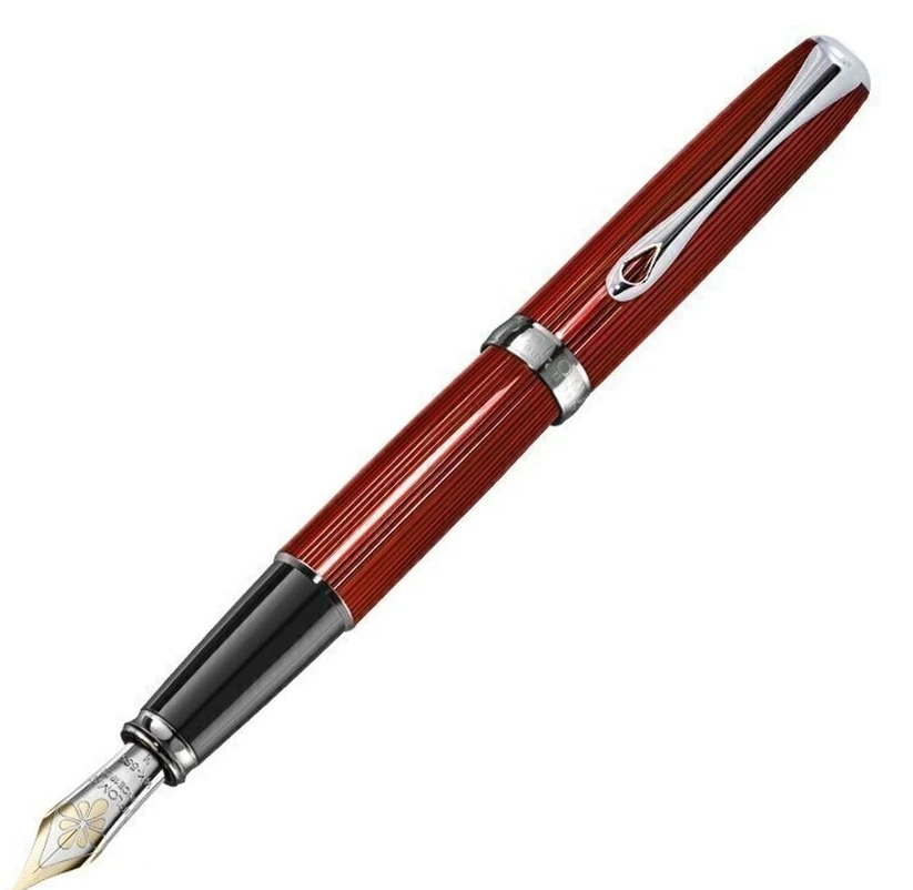 Outlet π€© Diplomat Excellence A2 Fountain Pen, 14K Gold Nib, Magma Red π