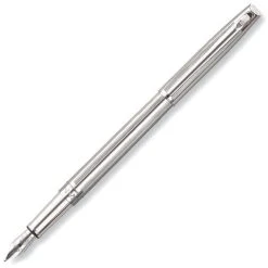 Best Pirce 🔔 Caran D'Ache Madison Cisele Silver & Rhodium Plated Fountain Pen, Medium 18K Gold Nib 🤩